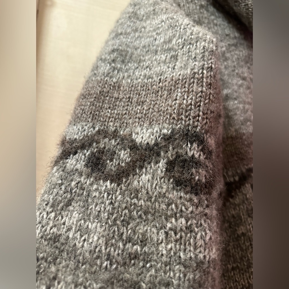 Kyber Outerwear Women’s Wool Knit Zip Hoodie Bear Pattern Size S - Picture 8 of 8